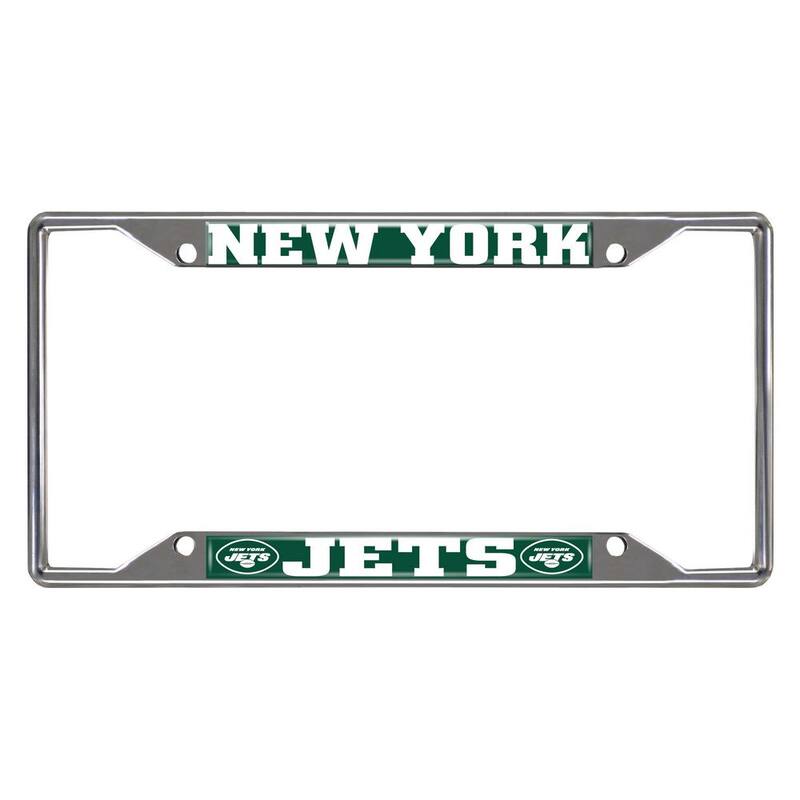 FANMATS NFL - New York Jets Chromed Stainless Steel License Plate Frame - 21569