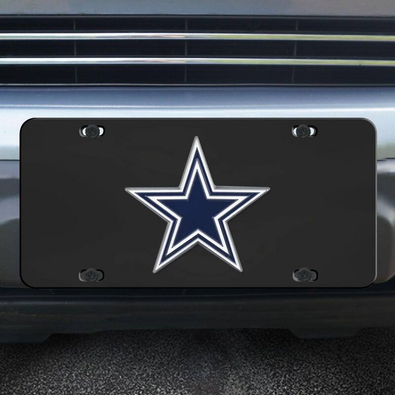 FANMATS Dallas Cowboys 3D Black License Plate - 33611