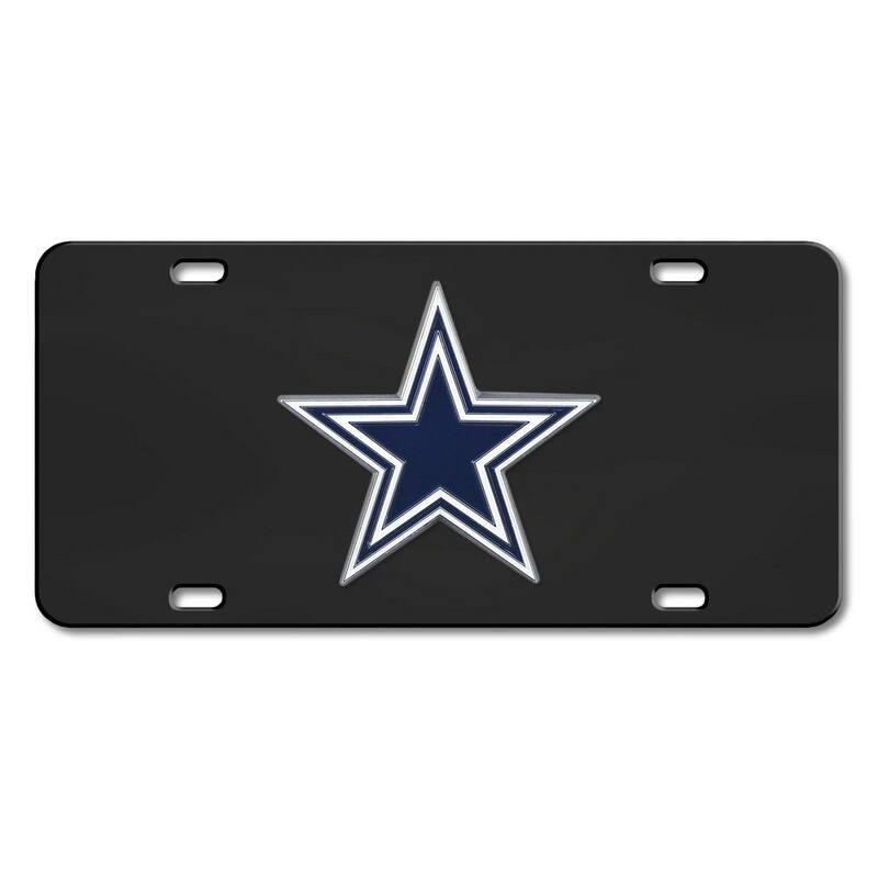FANMATS Dallas Cowboys 3D Black License Plate - 33611