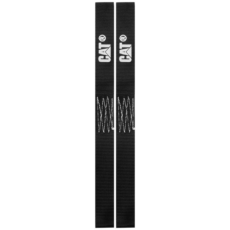 CAT 12 in. x 1 in. 800 lbs. Load Capacity Soft Hook Strap Set Black and White (2-Piece) - 980110N