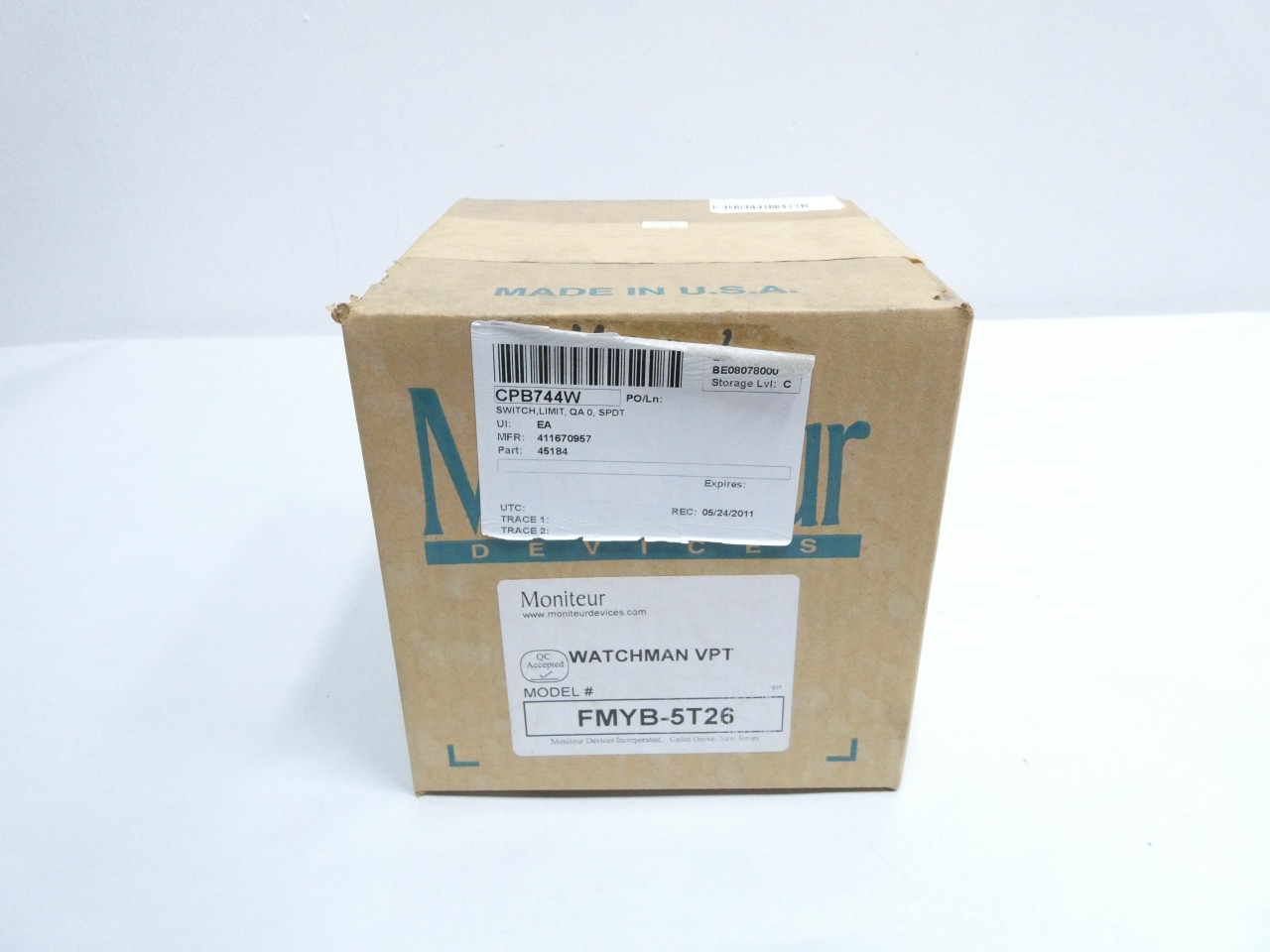 MONITEUR DEVICES FMYB-5T26 VALVE POSITION INDICATOR