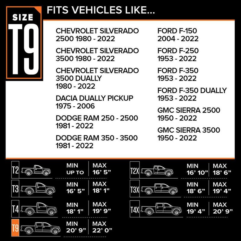 Budge Protector V 264 in. x 80 in. x 60 in. Size T9 Truck Cover - 5LTF9