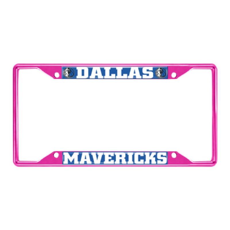 FANMATS Universal Fit NBA - Dallas Mavericks License Plate Frame - Pink - 44023