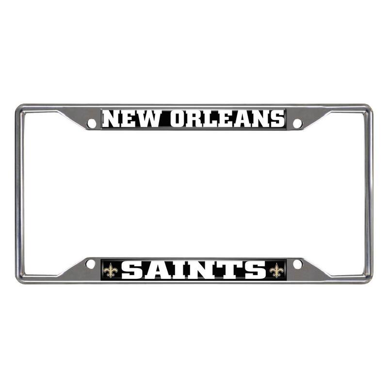 FANMATS NFL - New Orleans Saints Chromed Stainless Steel License Plate Frame - 15037