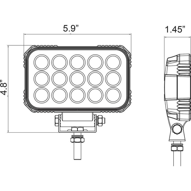 Buyers Products Company 6 in. Truck ATV UTV Vehicle Boat Mount LED Spot Work Light Bar - 1492190