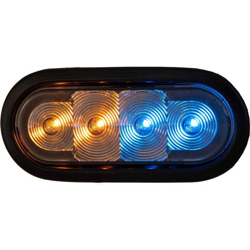 Buyers Products 6 in. LED Emergency Warning Flash Strobe Light Amber/Blue - SL62AB