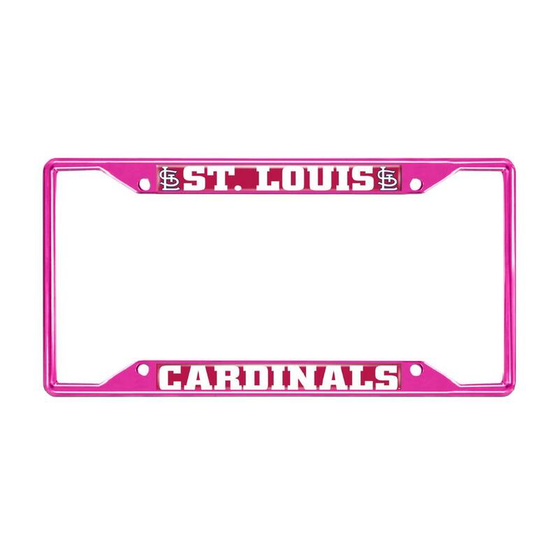FANMATS Universal Fit MLB - St. Louis Cardinals License Plate Frame - Pink - 43804
