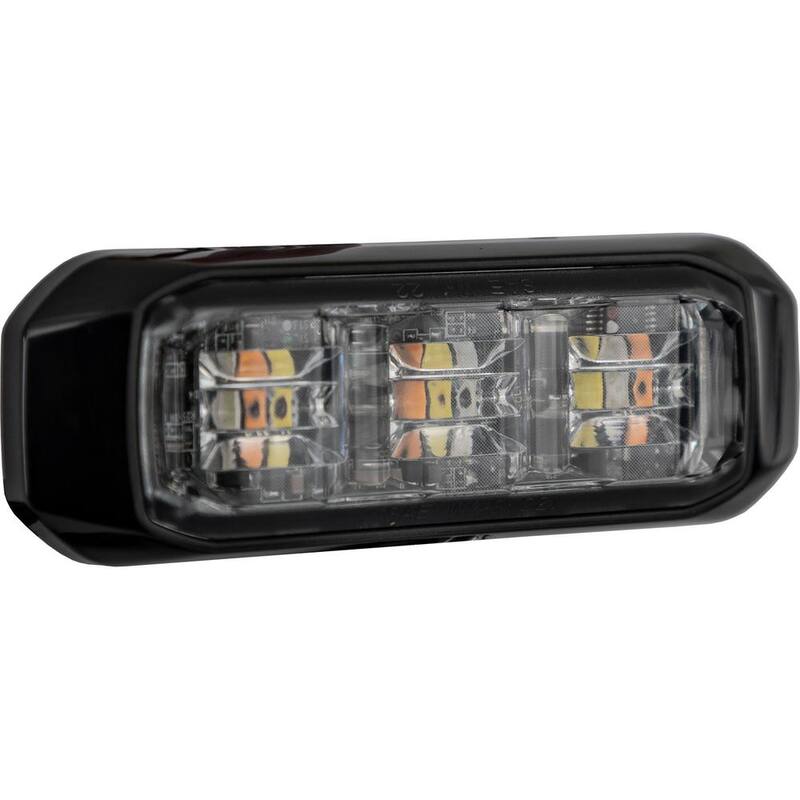 Buyers Products 3.5 in. Emergency Warning Strobe Light Bar Amber/Green/Clear - 8890929