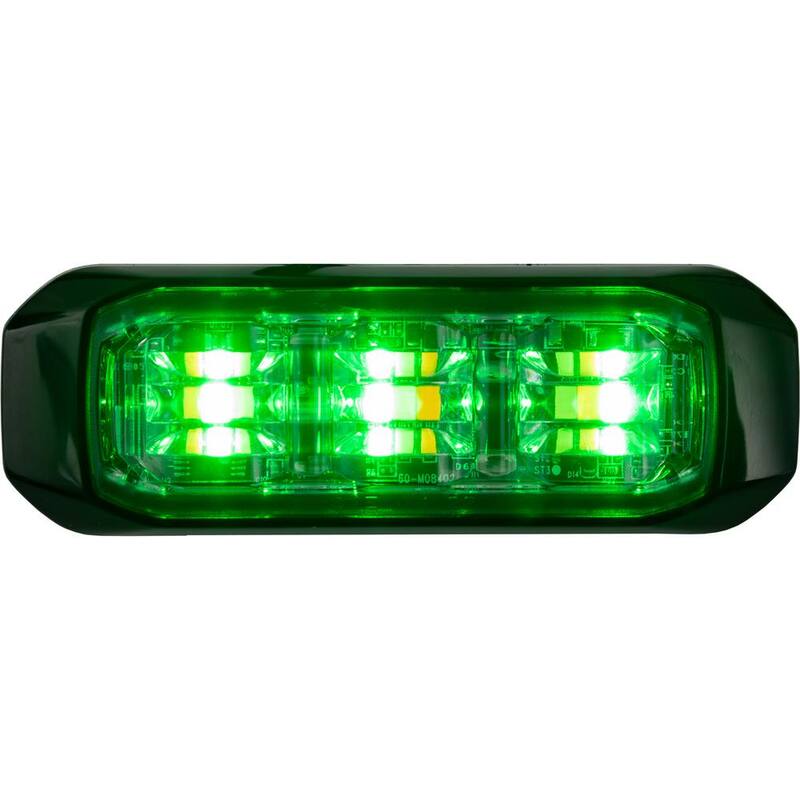Buyers Products 3.5 in. Emergency Warning Strobe Light Bar Amber/Green/Clear - 8890929