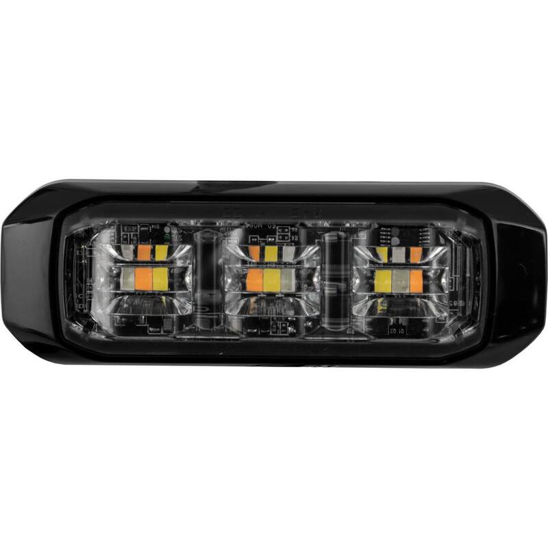 Buyers Products 3.5 in. Emergency Warning Strobe Light Bar Amber/Green/Clear - 8890929