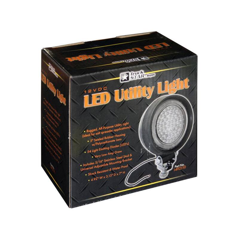 Buyers Products Company 5 in. LED Sealed Rubber 36 W Utility Flood Light, Clear - 1492110