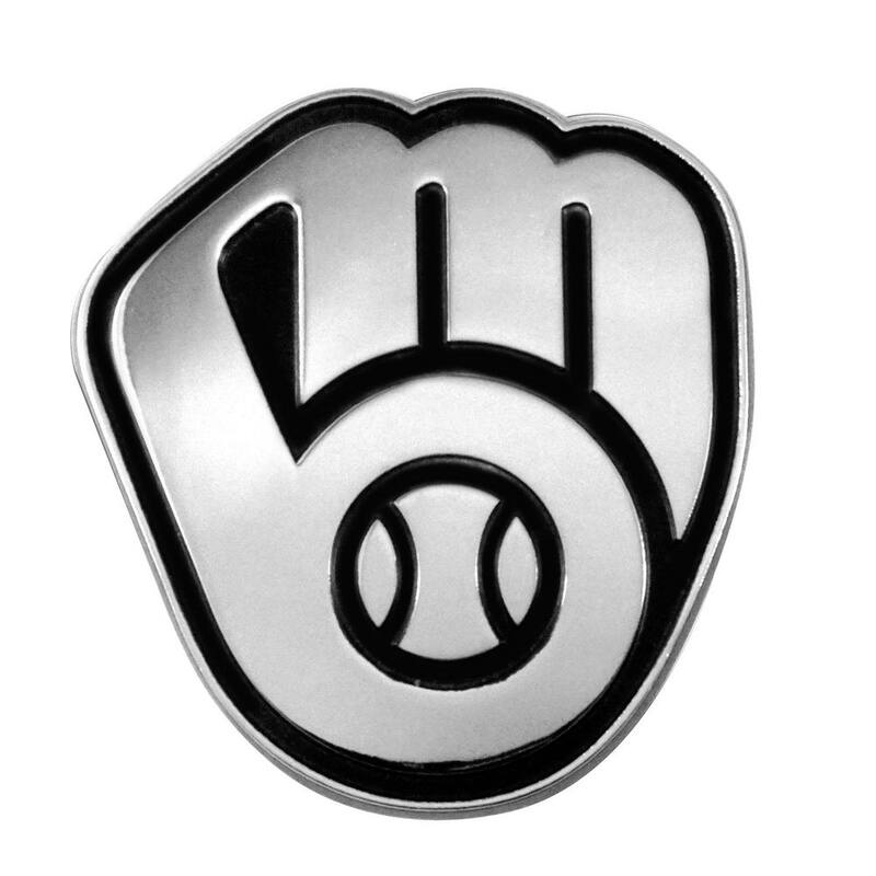 FANMATS MLB - Milwaukee Brewers 3D Auto Chromed Metal Emblem - 26636