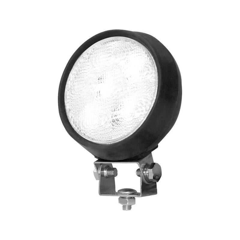 Buyers Products Company 5 in. Wide Truck Car Utility Off Road Vehicle Mounted Rubber Sealed Flood Work Light, Clear - 1492112