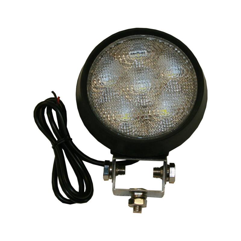 Buyers Products Company 5 in. Wide Truck Car Utility Off Road Vehicle Mounted Rubber Sealed Flood Work Light, Clear - 1492112