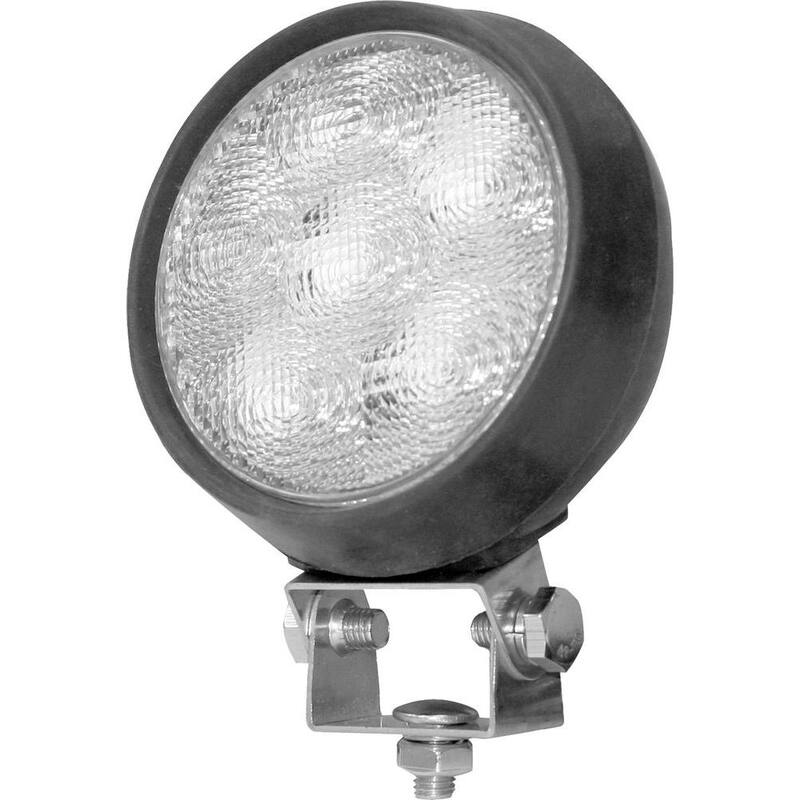 Buyers Products Company 5 in. Wide Truck Car Utility Off Road Vehicle Mounted Rubber Sealed Flood Work Light, Clear - 1492112