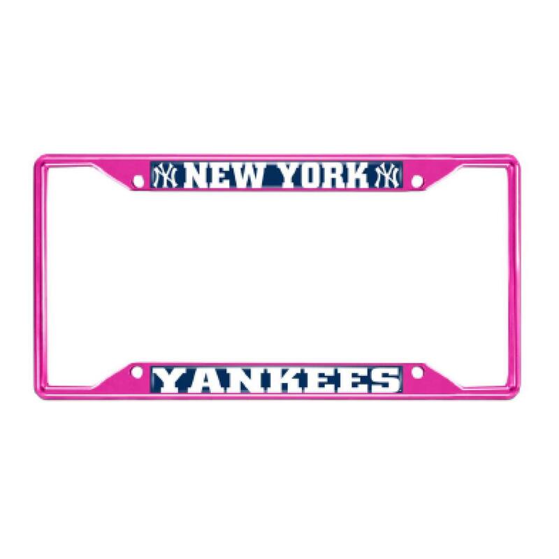 FANMATS Universal Fit MLB - New York Yankees License Plate Frame - Pink - 43808