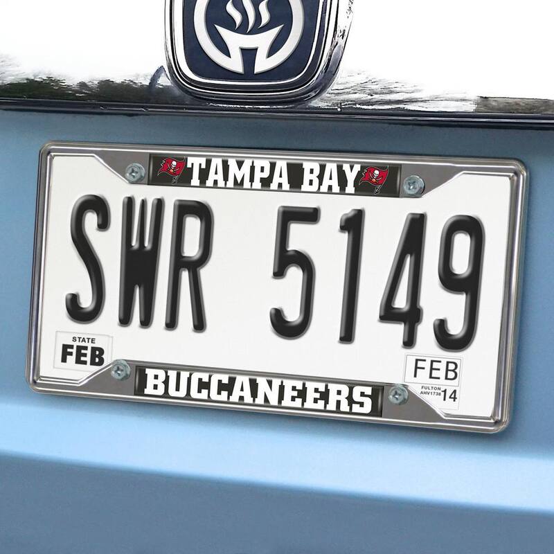 FANMATS NFL - Tampa Bay Buccaneers Chromed Stainless Steel License Plate Frame - 15534