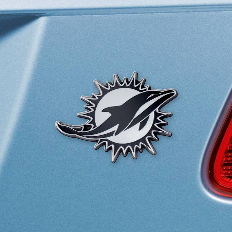 FANMATS NFL - Miami Dolphins Chromed Metal 3D Emblem - 15601