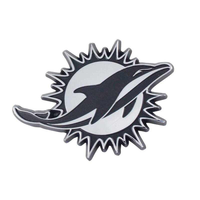 FANMATS NFL - Miami Dolphins Chromed Metal 3D Emblem - 15601