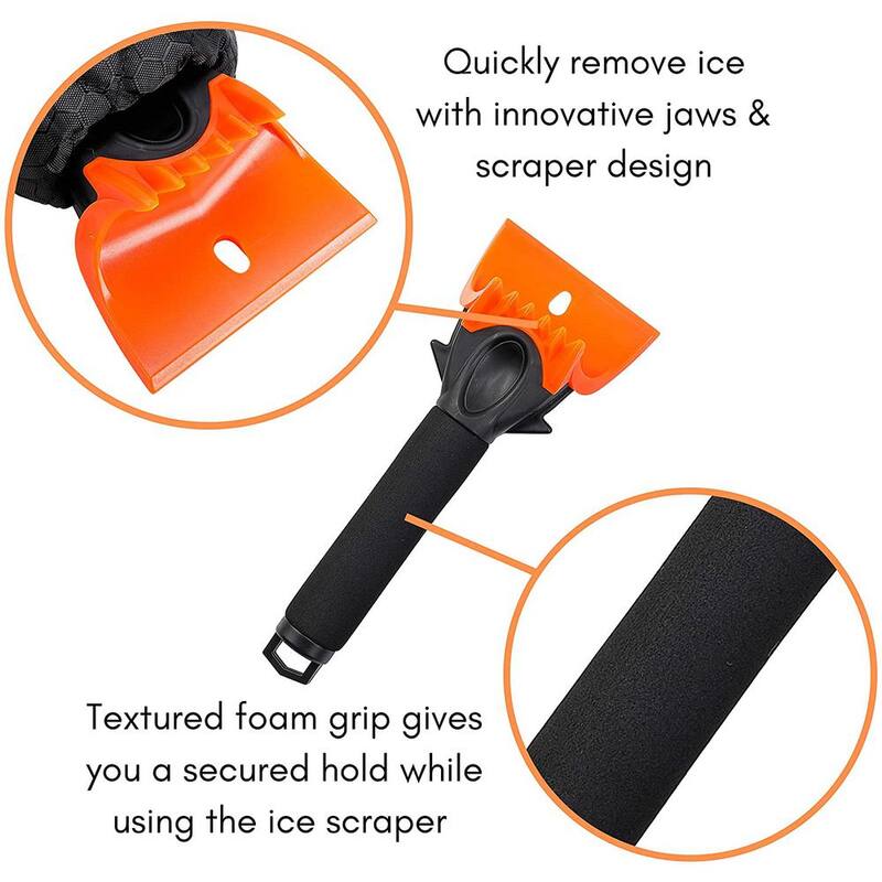 BirdRock Home Snow Moover 2-Pack Ice Scraper Mitts for Car Windshield Window - 11231