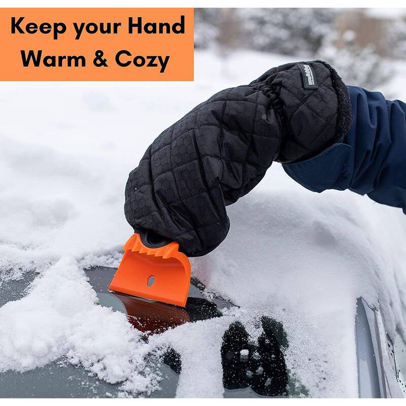 BirdRock Home Snow Moover 2-Pack Ice Scraper Mitts for Car Windshield Window - 11231