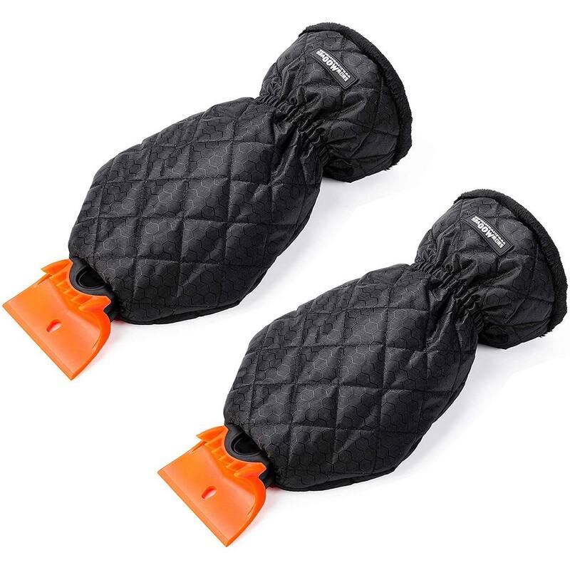 BirdRock Home Snow Moover 2-Pack Ice Scraper Mitts for Car Windshield Window - 11231