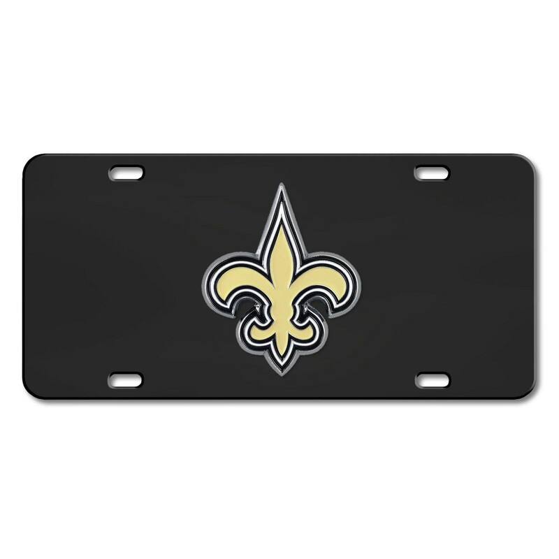 FANMATS New Orleans Saints 3D Black License Plate - 33613