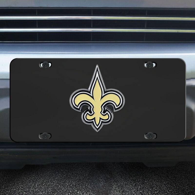 FANMATS New Orleans Saints 3D Black License Plate - 33613