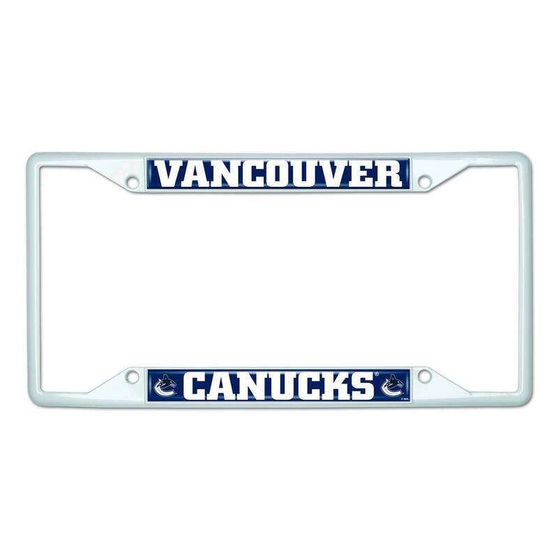 FANMATS Universal Fit NHL - Vancouver Canucks License Plate Frame - White - 43971