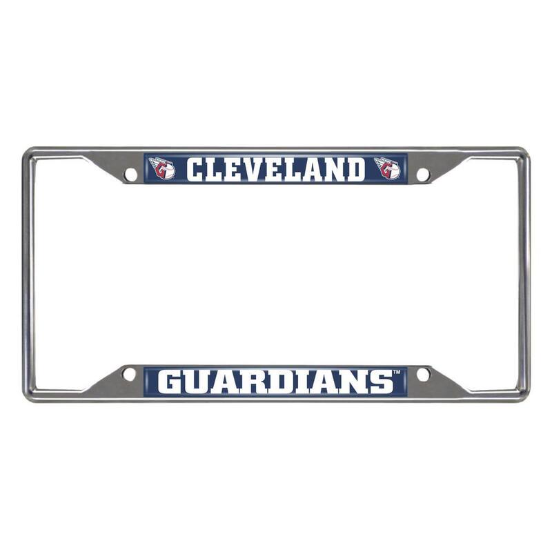 FANMATS Cleveland Guardians Chrome Metal License Plate Frame, 6.25in x 12.25in - 26564