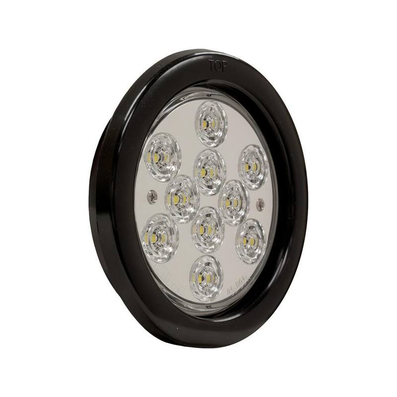 Buyers Products Company 4 in. Clear Round Backup Light Kit with 10 LED - 5624310