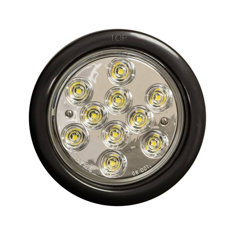 Buyers Products Company 4 in. Clear Round Backup Light Kit with 10 LED - 5624310