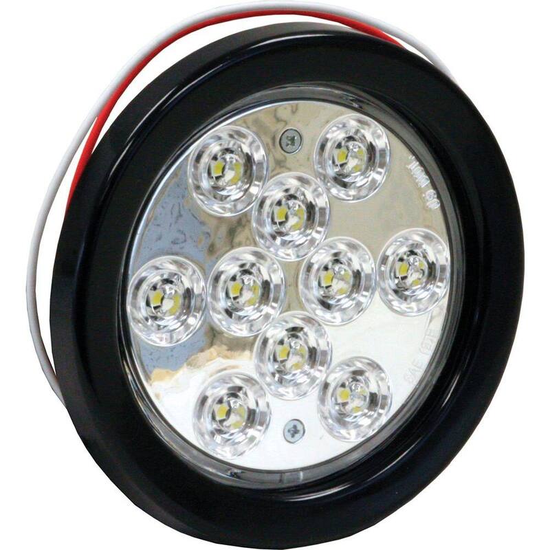Buyers Products Company 4 in. Clear Round Backup Light Kit with 10 LED - 5624310