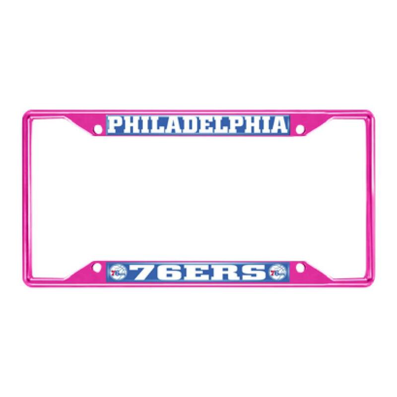 FANMATS Universal Fit NBA - Philadelphia 76Ers License Plate Frame - Pink - 44032