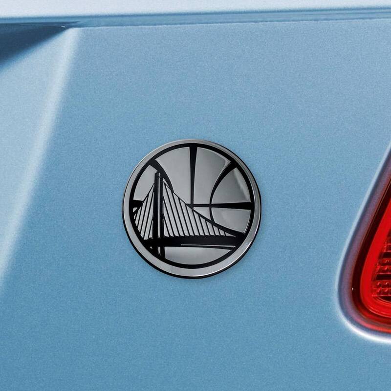 FANMATS NBA-Golden State Warriors 2.7 in. x 3.2 in. Chrome Emblem - 20406