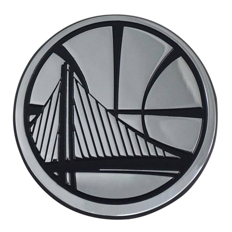 FANMATS NBA-Golden State Warriors 2.7 in. x 3.2 in. Chrome Emblem - 20406