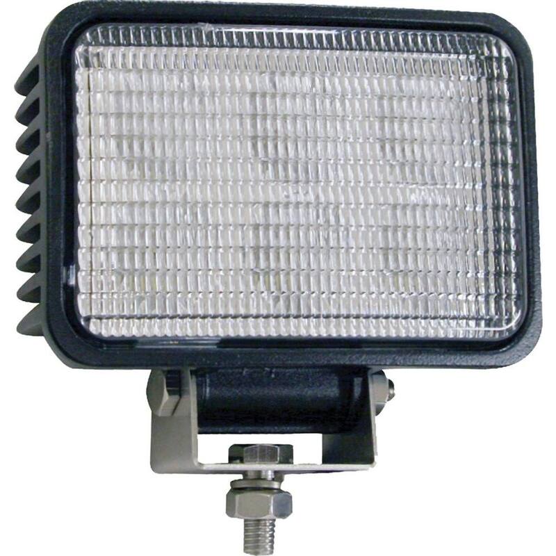 Buyers Products Company 6 in. Wide Truck Car Utility Off Road Vehicle Boat Marine Mounted LED Rectangular Flood Work Light, Clear - 1492118