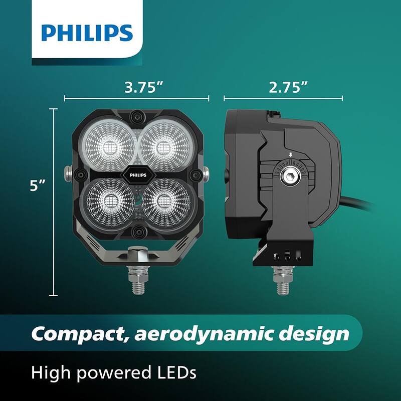 Philips Ultinon Drive LED Pod 3 in. Cube Flood - UD5003CX1