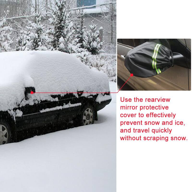 Shatex Car Rearview Mirror Snow and Ice Protection Cover, (2-Pack) - WSCM2PB