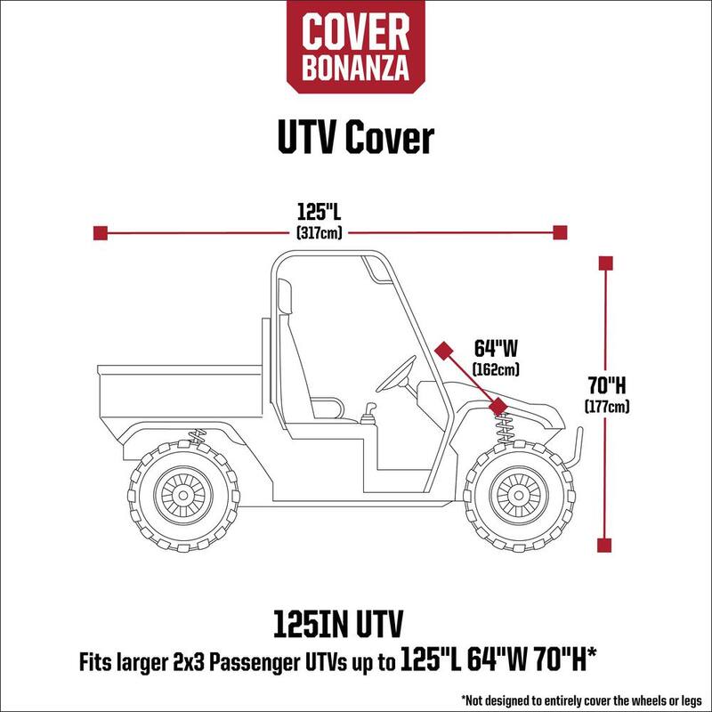 Cover Bonanza 125 in. x 64 in. x 70 in. UTV Cover - 18-172-050401-RT