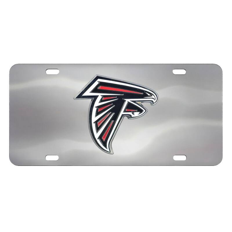 FANMATS 6 in. x 12 in. NFL Atlanta Falcons Stainless Steel Die Cast License Plate - 24534