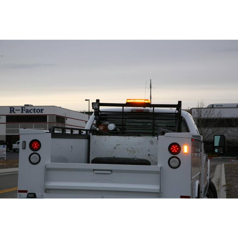 ECCO SAE Class 1 Clear Lens LED Minibar with Amber/Clear LEDs Temporary Mount - 5590CAC-VM