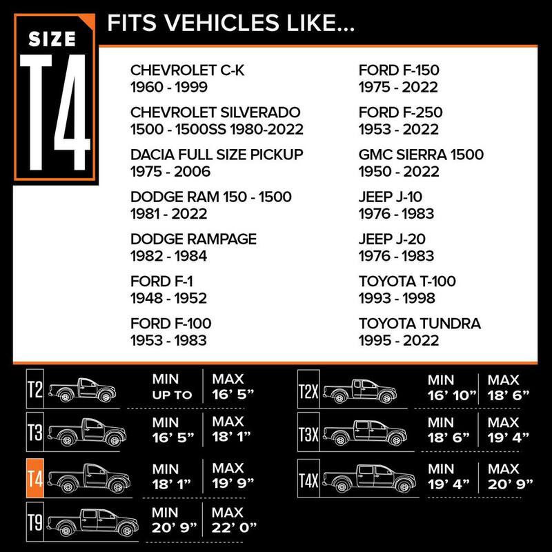 Budge Protector IV 237 in. x 70 in. x 60 in. Size T4 Truck Cover - TA-4