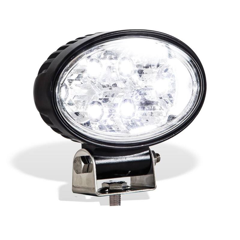 Buyers Products Company 5.5 in. ide Oval Truck Car Utility Off Road Vehicle Mounted LED Flood Work Light, Clear - 1492113