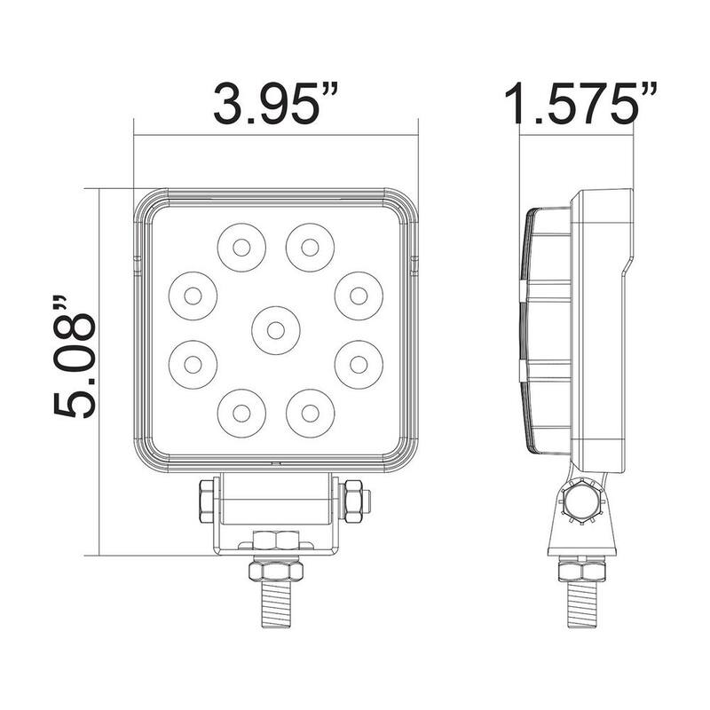 Buyers Products Company 4 in. Truck ATV UTV Vehicle Boat Mounted LED Spot Work Light - 1492134