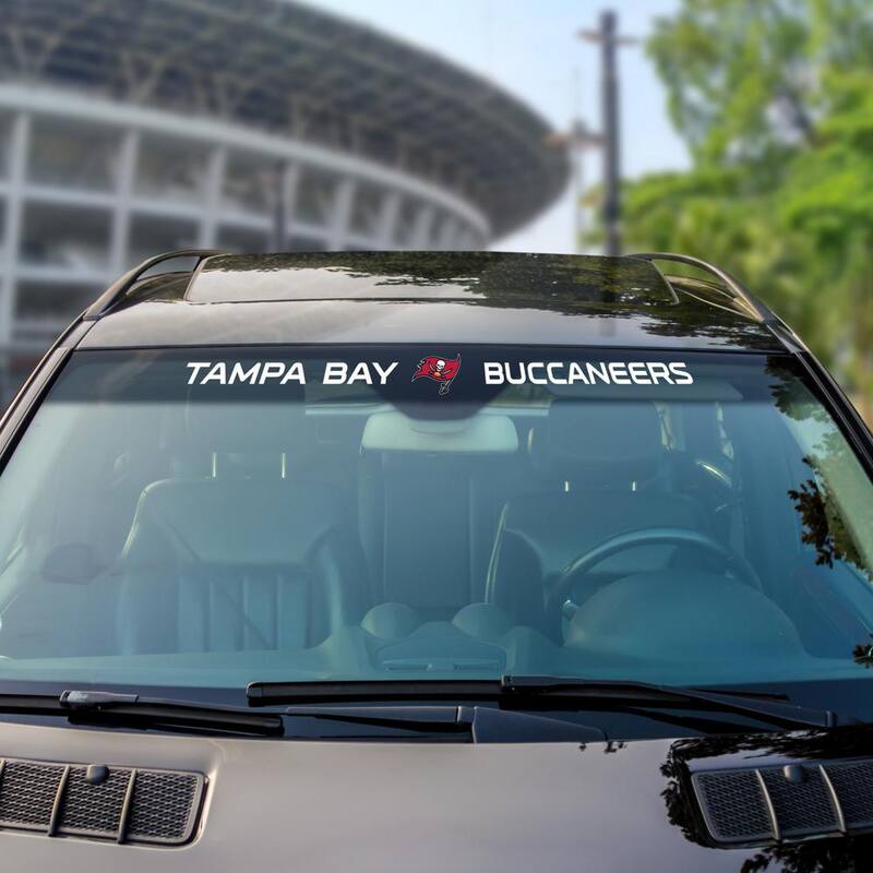 FANMATS Tampa Bay Buccaneers Sun Stripe 3.25 in. x 34 in. Windshield Decal - 61490
