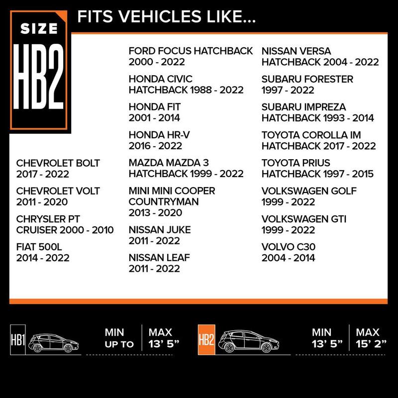 Budge Duro 183 in. x 59 in. x 51 in. Hatchback Cover Size HB-2 - DHB-2