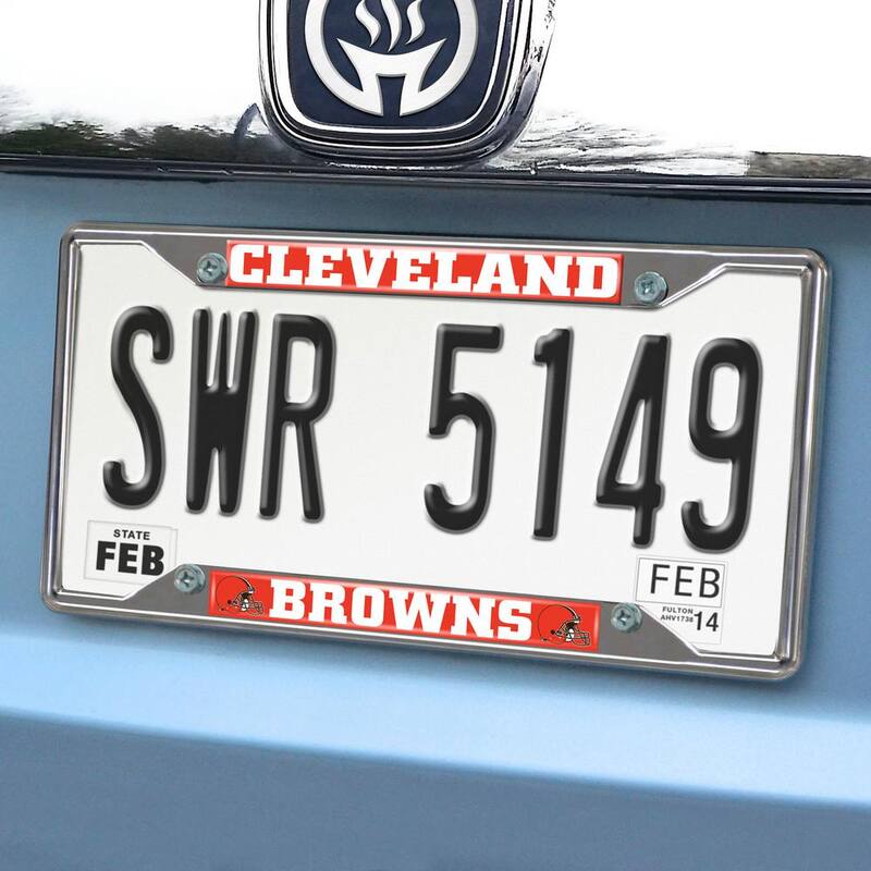 FANMATS NFL - Cleveland Browns Chromed Stainless Steel License Plate Frame - 21370