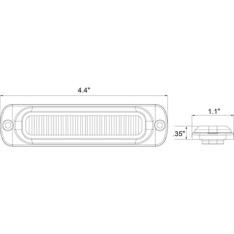 Buyers Products Company 4.5 in. LED Emergency Warning Flash Work Truck Strobe Light - 8891904