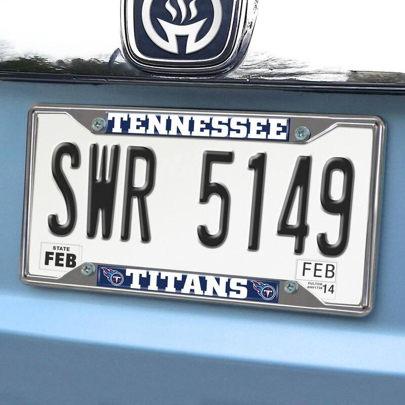 FANMATS NFL - Tennessee Titans Chromed Stainless Steel License Plate Frame - 21391